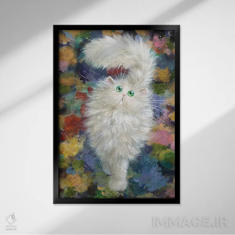 تابلو دکوراتیو فرشته اثر کیم هاسکینز - نمای قابدار مشکی