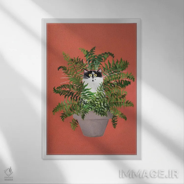 تابلو دکوراتیو کلئو در سرخس اثر کیم هاسکینز - نمای قابدار سفید