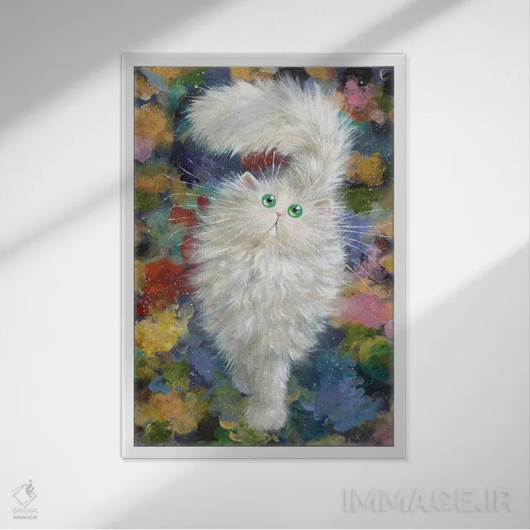 تابلو دکوراتیو فرشته اثر کیم هاسکینز - نمای قابدار سفید