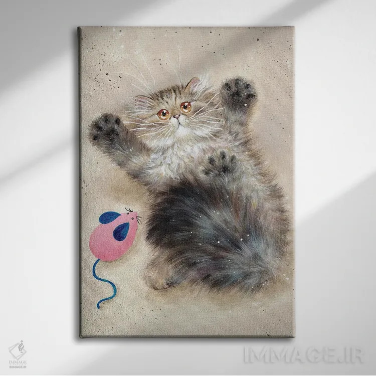 تابلو دکوراتیو گریشا اثر کیم هاسکینز - نمای روبهرو روی دیوار