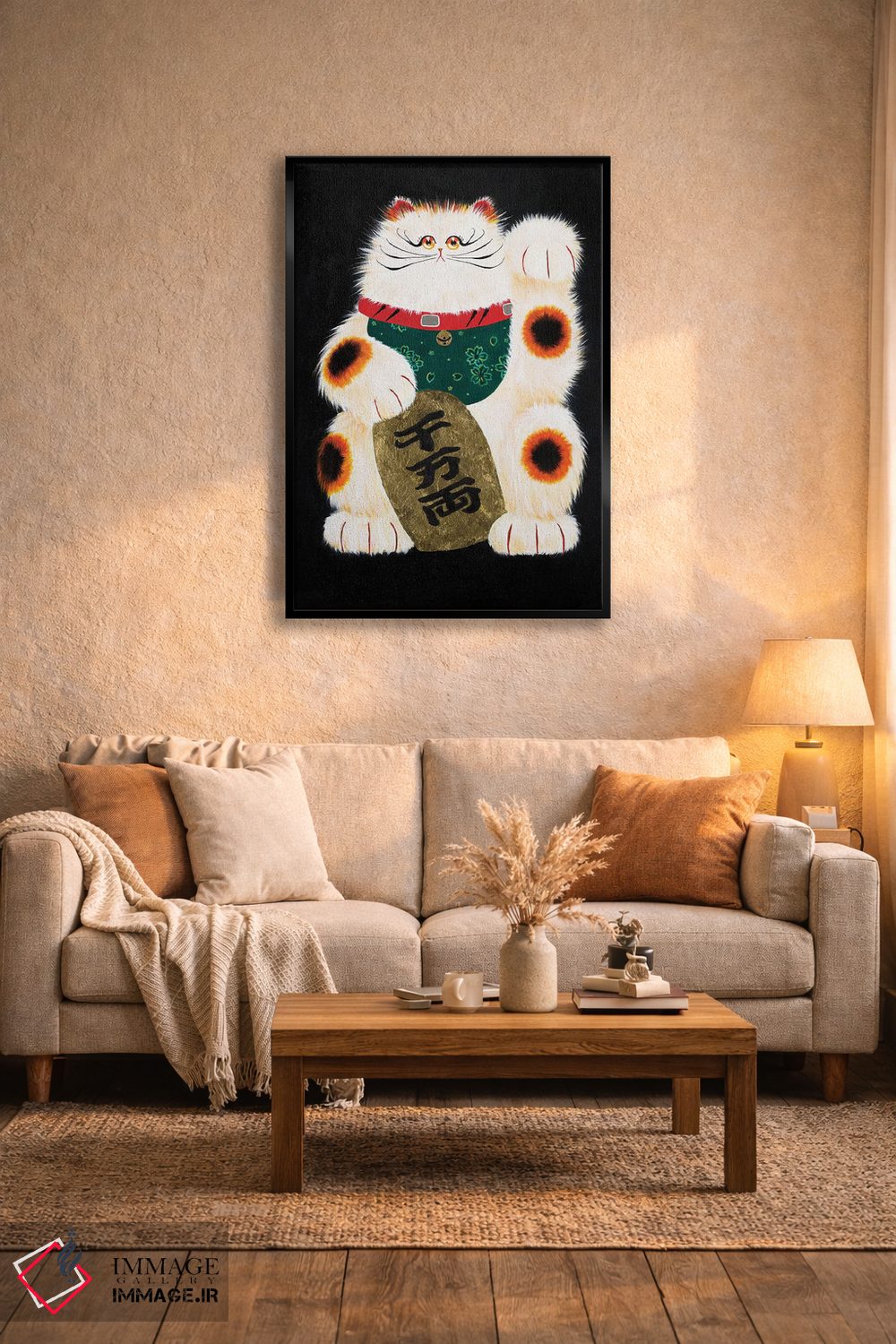 تابلو دکوراتیو مانکی نکو اثر کیم هاسکینز - D5B