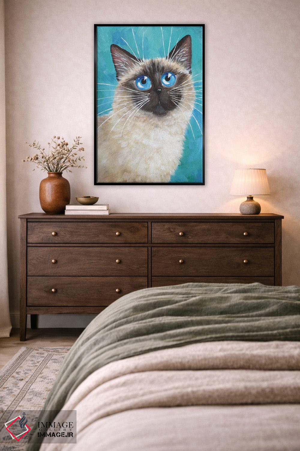 تابلو دکوراتیو جرج گربه اثر کیم هاسکینز - D5B