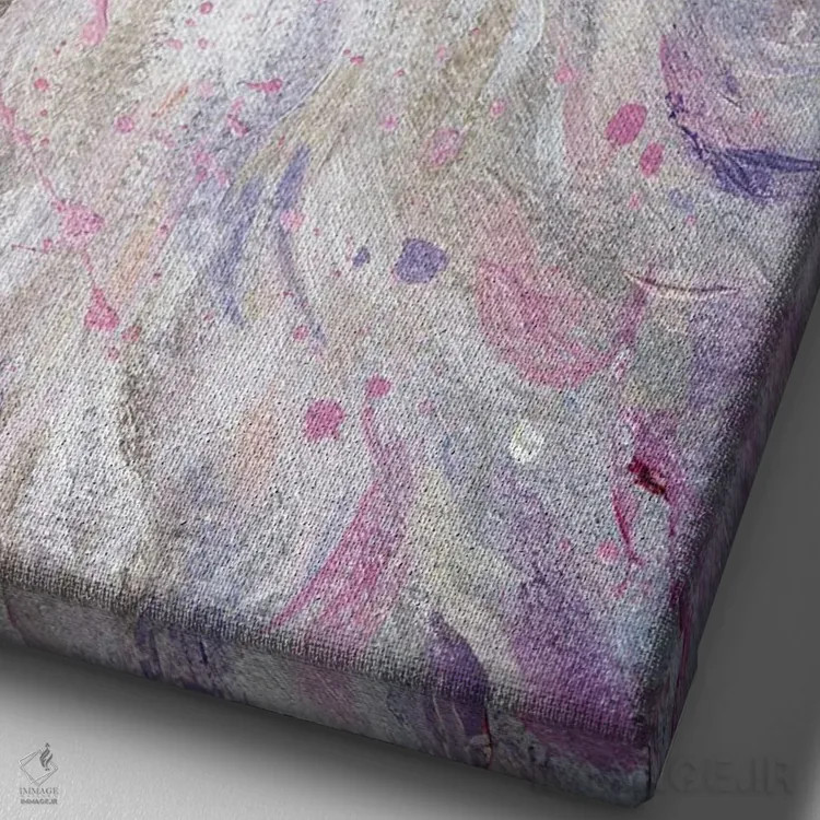 تابلو دکوراتیو فلیس اثر کیم هاسکینز - نمای نزدیک بافت بوم