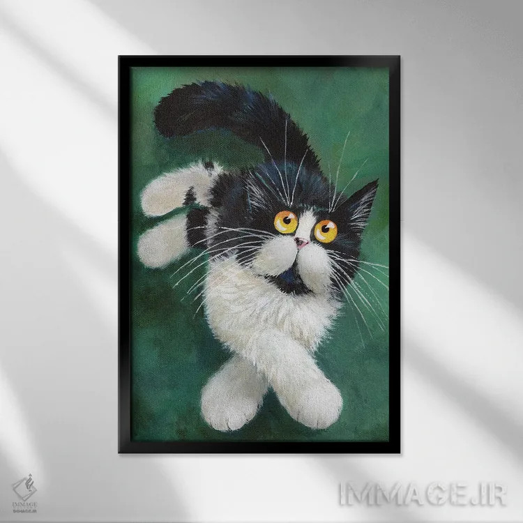 تابلو دکوراتیو پچ اثر کیم هاسکینز - نمای قابدار مشکی