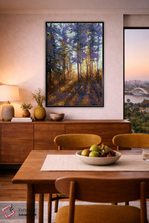 تابلو دکوراتیو گرگ و میش افسون شده اثر کیم اشلمن - D6B