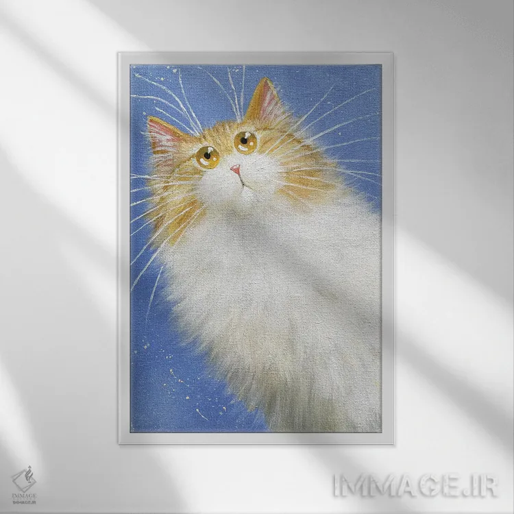 تابلو دکوراتیو لوسی اثر کیم هاسکینز - نمای قابدار سفید