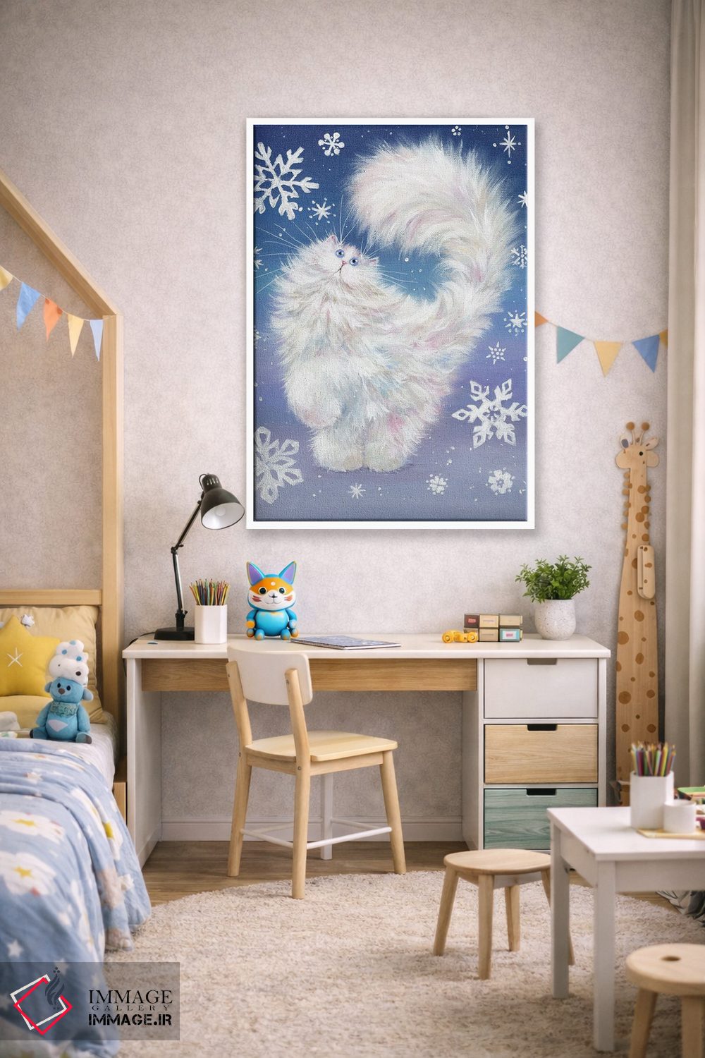 تابلو دکوراتیو پف برفی نسخه ۱ اثر کیم هاسکینز - D1W