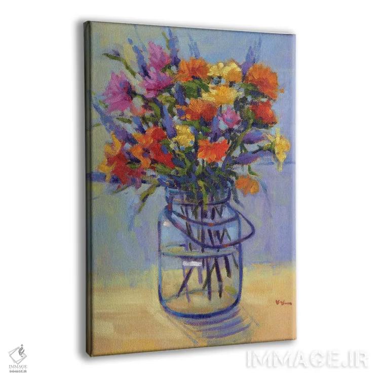 تابلو دکوراتیو دسته گل بهاری اثر کانی کیم - نمای پرسپکتیو محصول