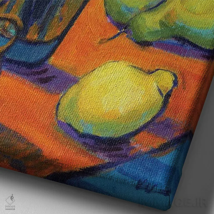 تابلو دکوراتیو تعادل اثر کانی کیم - نمای نزدیک بافت بوم