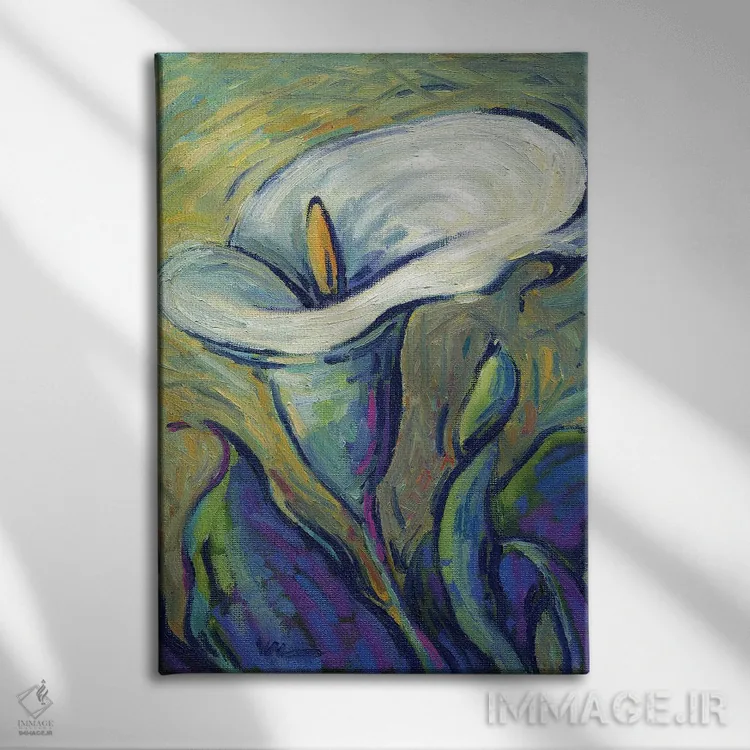 تابلو دکوراتیو کالا لیلی اثر کانی کیم - نمای روبهرو روی دیوار