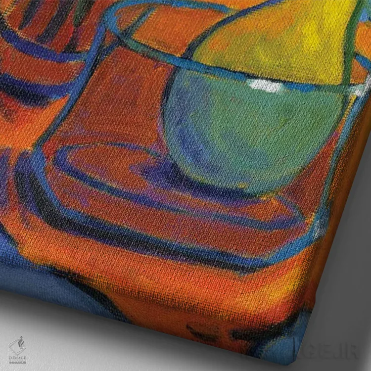 تابلو دکوراتیو قایم موشک اثر کانی کیم - نمای نزدیک بافت بوم