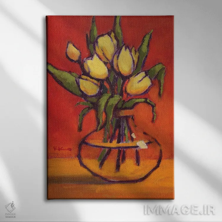 تابلو دکوراتیو زیبای دیوانه اثر کانی کیم - نمای روبهرو روی دیوار