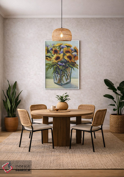 تابلو دکوراتیو دسته گل تابستانی ۴ اثر کانی کیم - D3W