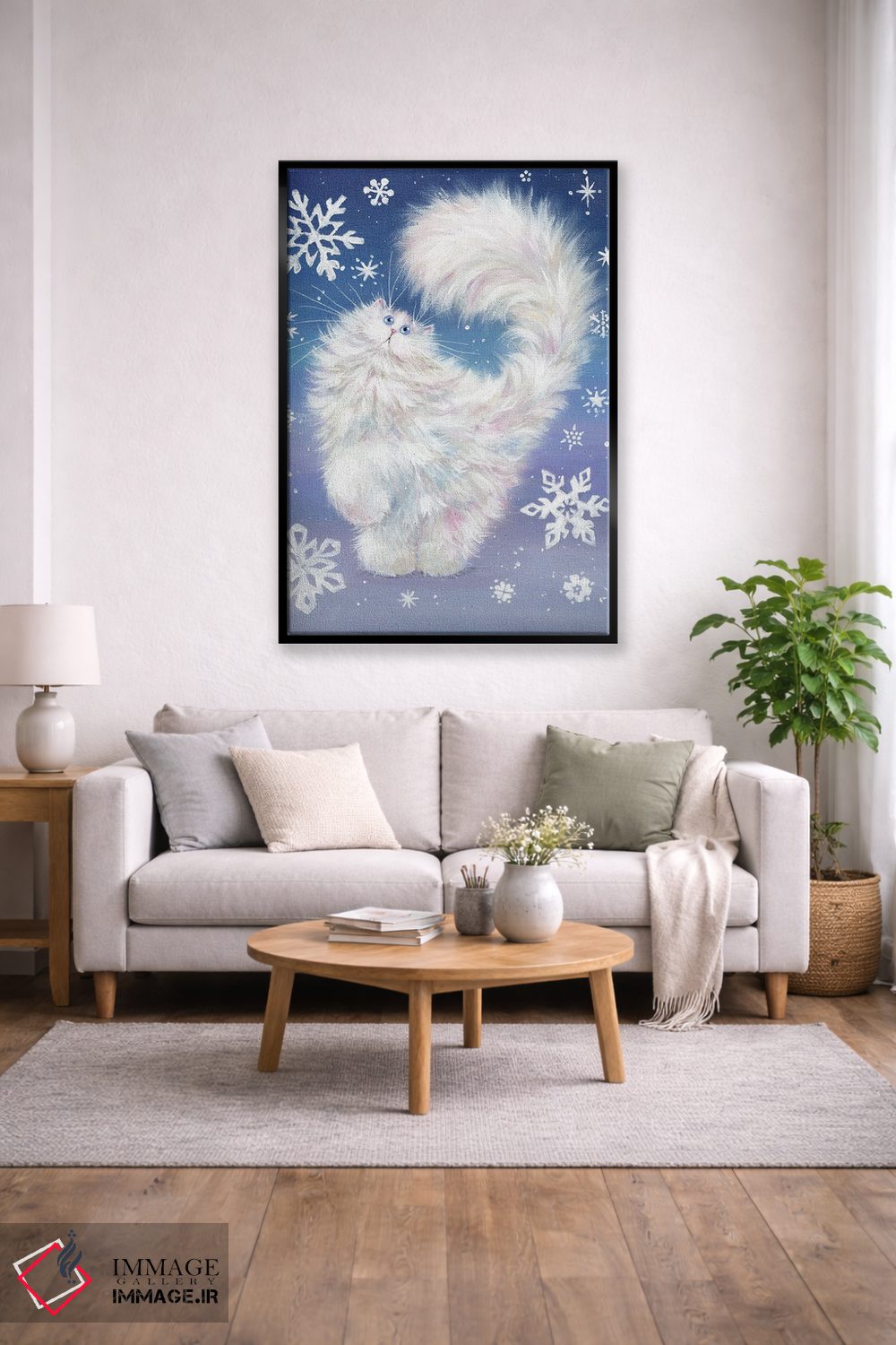 تابلو دکوراتیو پف برفی نسخه ۱ اثر کیم هاسکینز - D2B