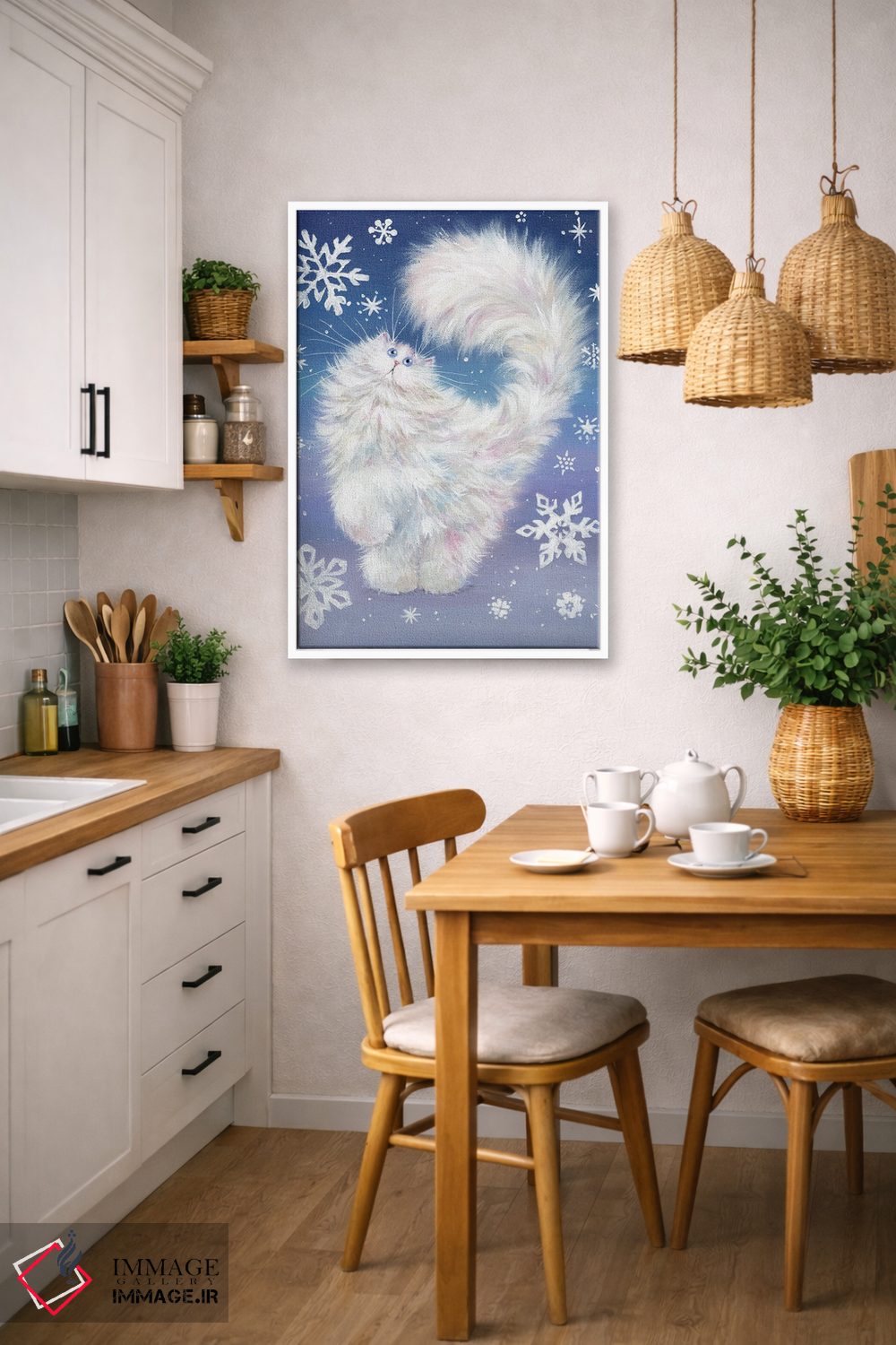 تابلو دکوراتیو پف برفی نسخه ۱ اثر کیم هاسکینز - D6W