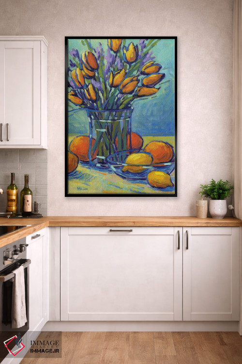 تابلو دکوراتیو لاله ها، لیموها، وای! اثر کانی کیم - D2B