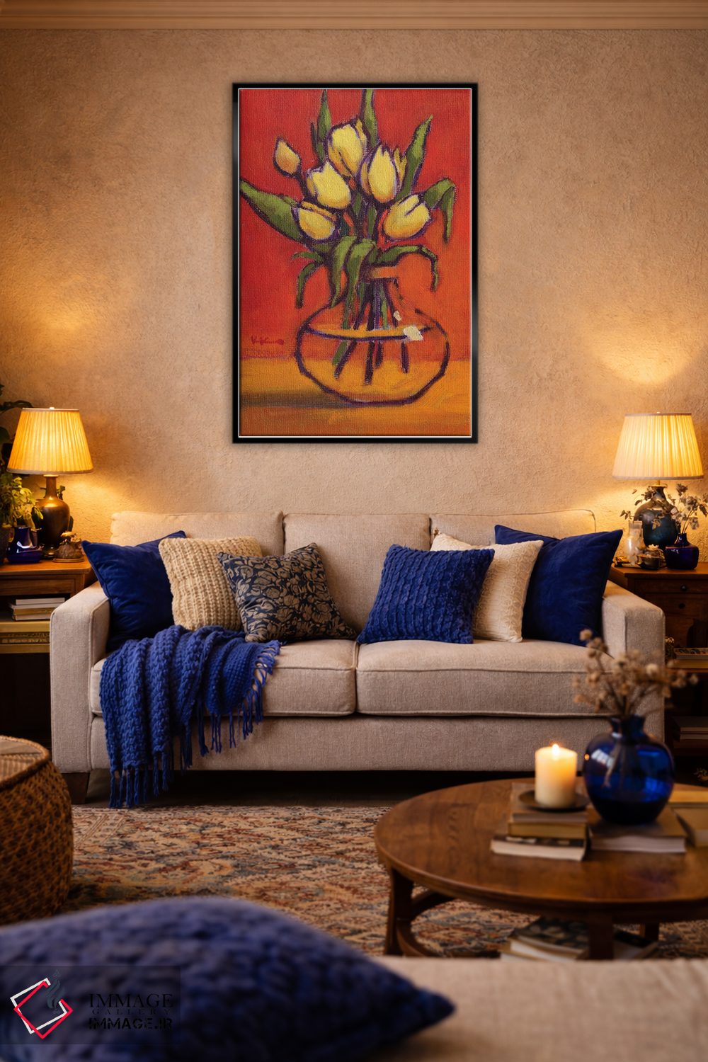 تابلو دکوراتیو زیبای دیوانه اثر کانی کیم - D5B