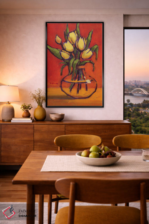 تابلو دکوراتیو زیبای دیوانه اثر کانی کیم - D6B