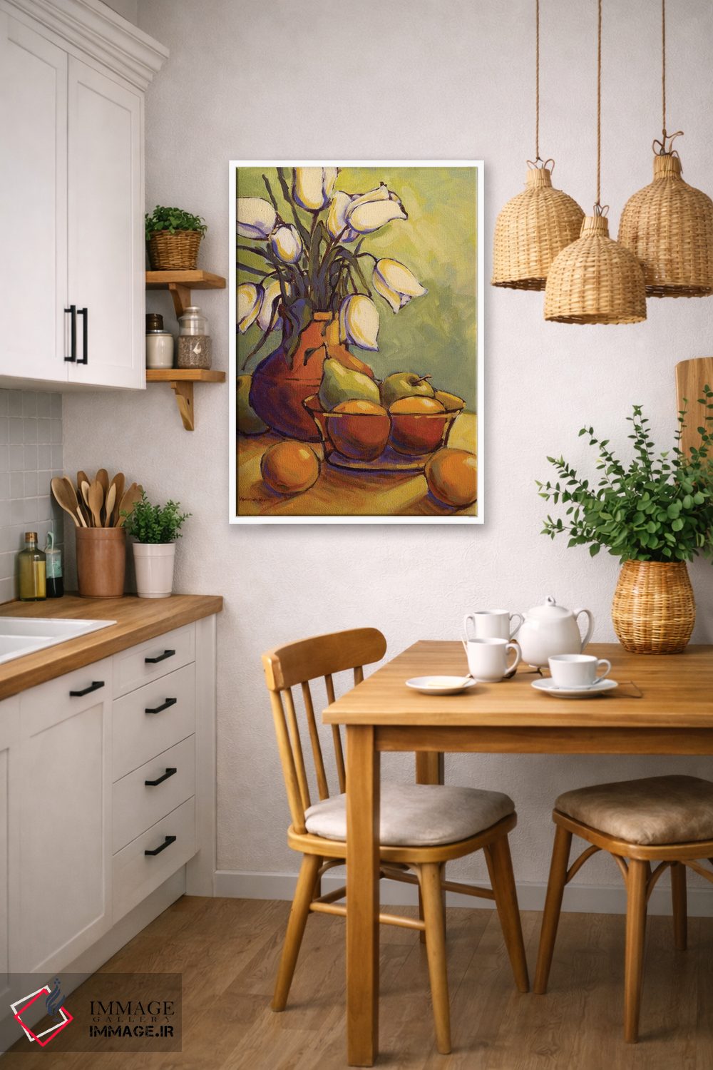 تابلو دکوراتیو لاله ها ۱ اثر کانی کیم - D6W