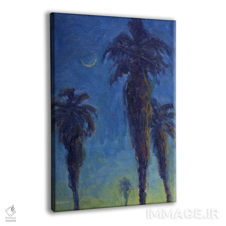 تابلو دکوراتیو نخل های داغ تابستانی اثر کانی کیم - نمای پرسپکتیو محصول