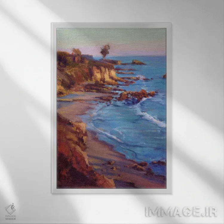 تابلو دکوراتیو Newport Beach,کرونا دل مار، نیوپورت بیچ اثر کانی کیم - نمای قابدار سفید