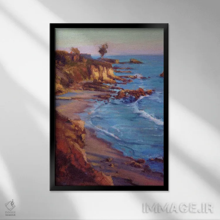 تابلو دکوراتیو Newport Beach,کرونا دل مار، نیوپورت بیچ اثر کانی کیم - نمای قابدار مشکی