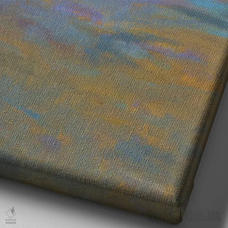 تابلو دکوراتیو انعکاس اقیانوس آرام یک اثر کانی کیم - نمای نزدیک بافت بوم