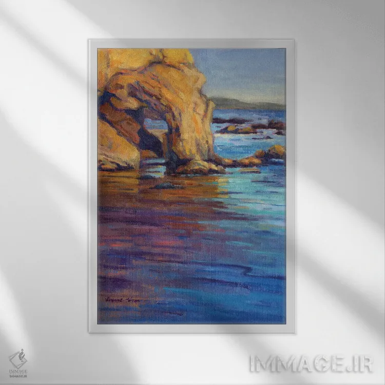 تابلو دکوراتیو کروز ساحلی ششم اثر کانی کیم - نمای قابدار سفید