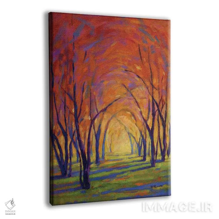 تابلو دکوراتیو رنگ های پاییز اثر کانی کیم - نمای پرسپکتیو محصول