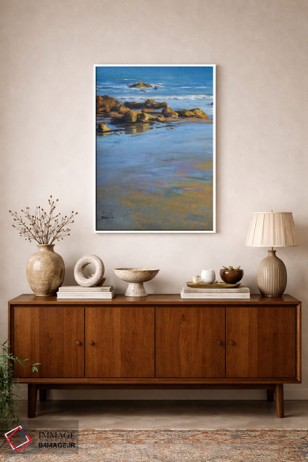 تابلو دکوراتیو انعکاس اقیانوس آرام یک اثر کانی کیم - D1W