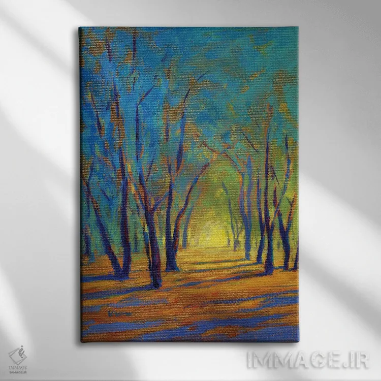 تابلو دکوراتیو رنگ های بهار هشت اثر کانی کیم - نمای روبهرو روی دیوار