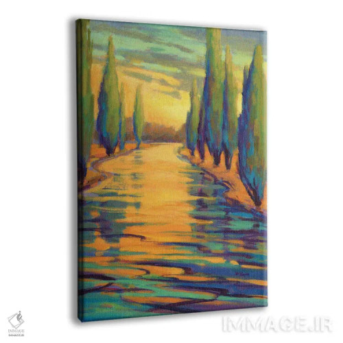 تابلو دکوراتیو سکوت طلایی سه اثر کانی کیم - نمای پرسپکتیو محصول