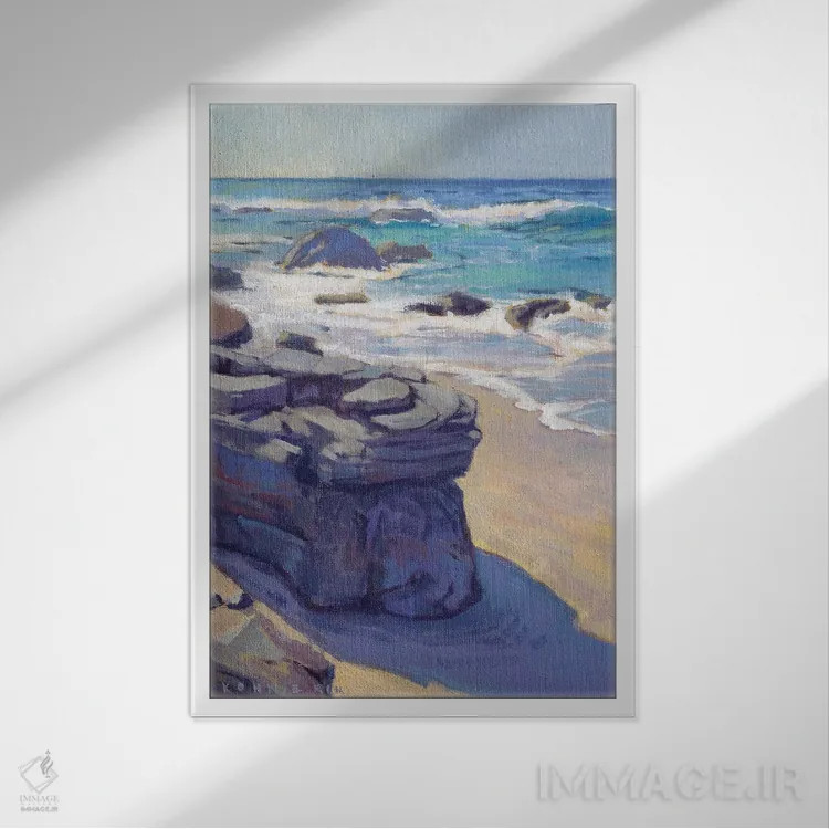 تابلو دکوراتیو سایه در کریستال کوو اثر کانی کیم - نمای قابدار سفید