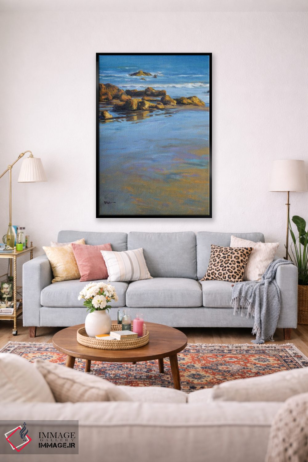 تابلو دکوراتیو انعکاس اقیانوس آرام یک اثر کانی کیم - D2B
