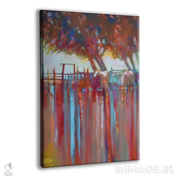 تابلو انتزاعی حصار جانسون اثر کیپ دکر - نمای پرسپکتیو محصول