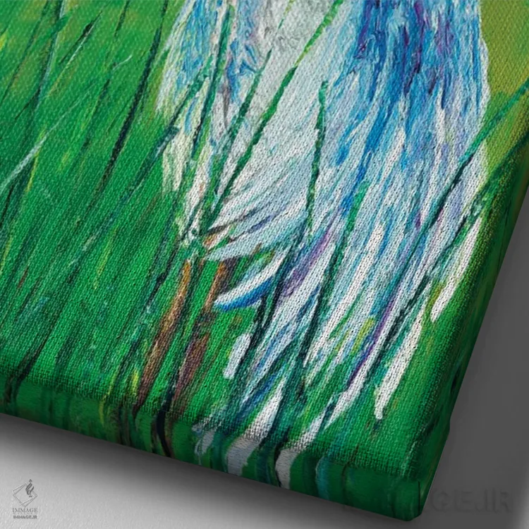 تابلو دکوراتیو درنا اثر کیمبرلی آدامز - نمای نزدیک بافت بوم