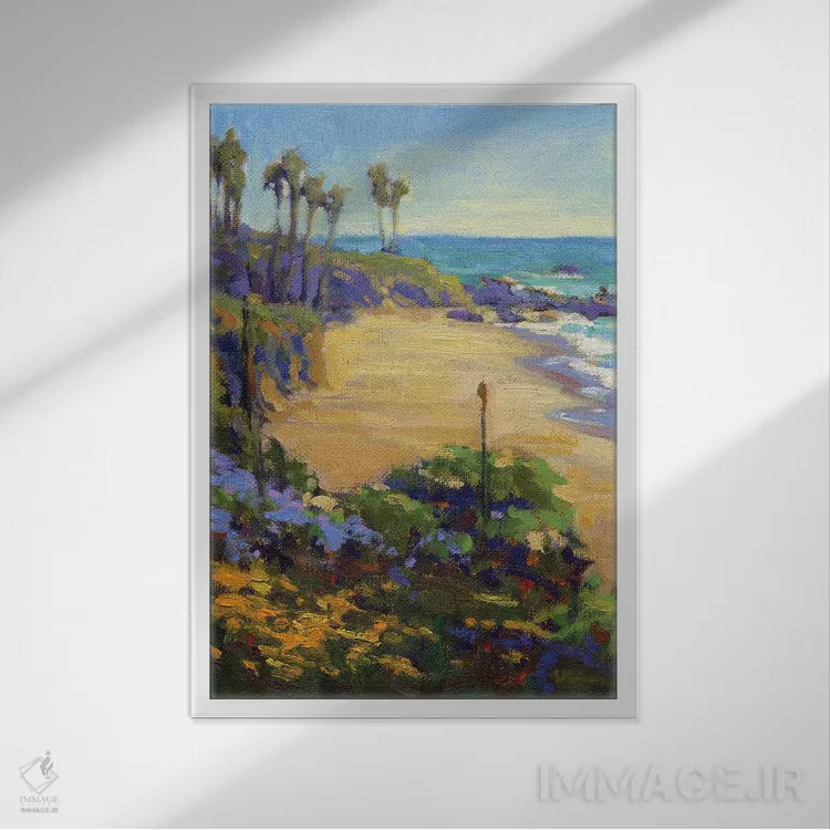 تابلو دکوراتیو بهار در پارک هایسلر اثر کانی کیم - نمای قابدار سفید