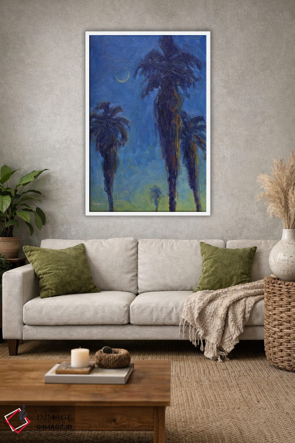 تابلو دکوراتیو نخل های داغ تابستانی اثر کانی کیم - D1W