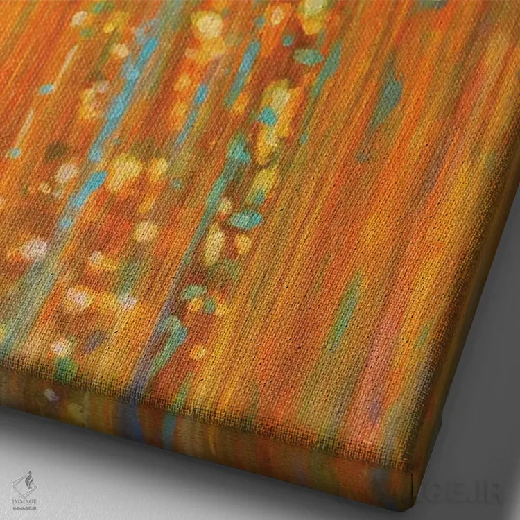 تابلو انتزاعی وقتی انعکاس ها می نگرند اثر کیپ دکر - نمای نزدیک بافت بوم