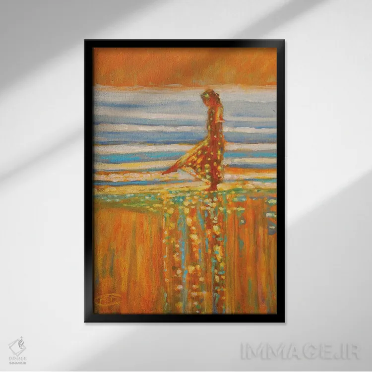 تابلو انتزاعی وقتی انعکاس ها می نگرند اثر کیپ دکر - نمای قابدار مشکی