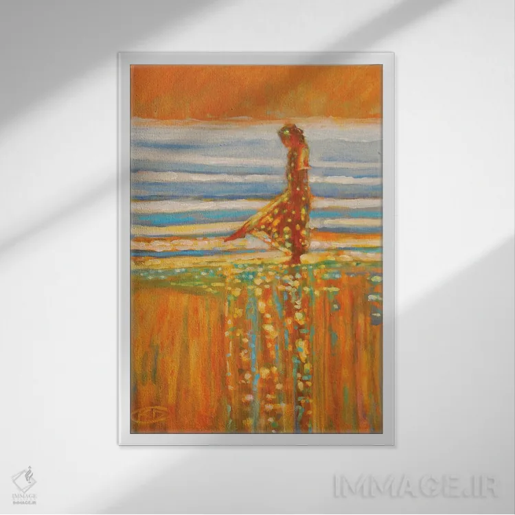 تابلو انتزاعی وقتی انعکاس ها می نگرند اثر کیپ دکر - نمای قابدار سفید