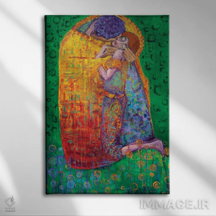 تابلو دکوراتیو در سبک کلیمت اثر کیمبرلی آدامز - نمای روبهرو روی دیوار