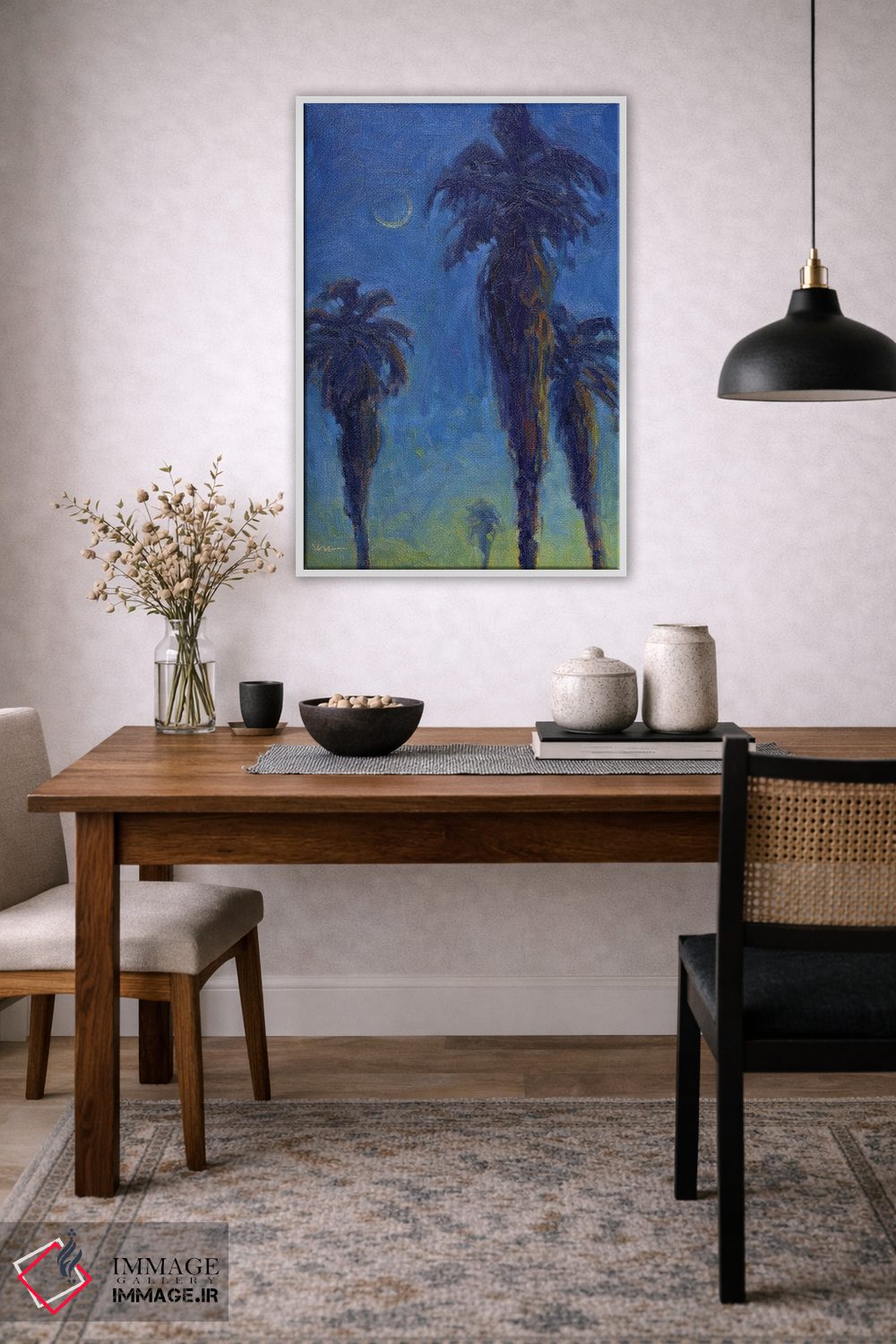 تابلو دکوراتیو نخل های داغ تابستانی اثر کانی کیم - D3W