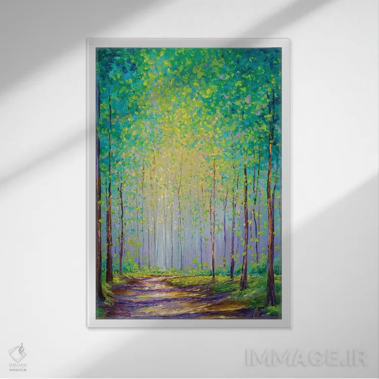 تابلو دکوراتیو قدم زنی عصرگاهی اثر کیمبرلی آدامز - نمای قابدار سفید