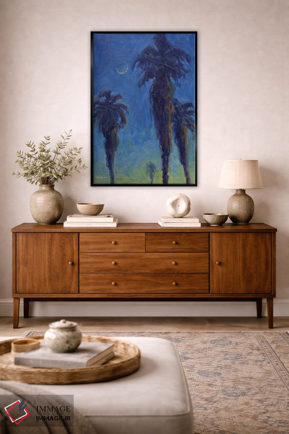 تابلو دکوراتیو نخل های داغ تابستانی اثر کانی کیم - D4B