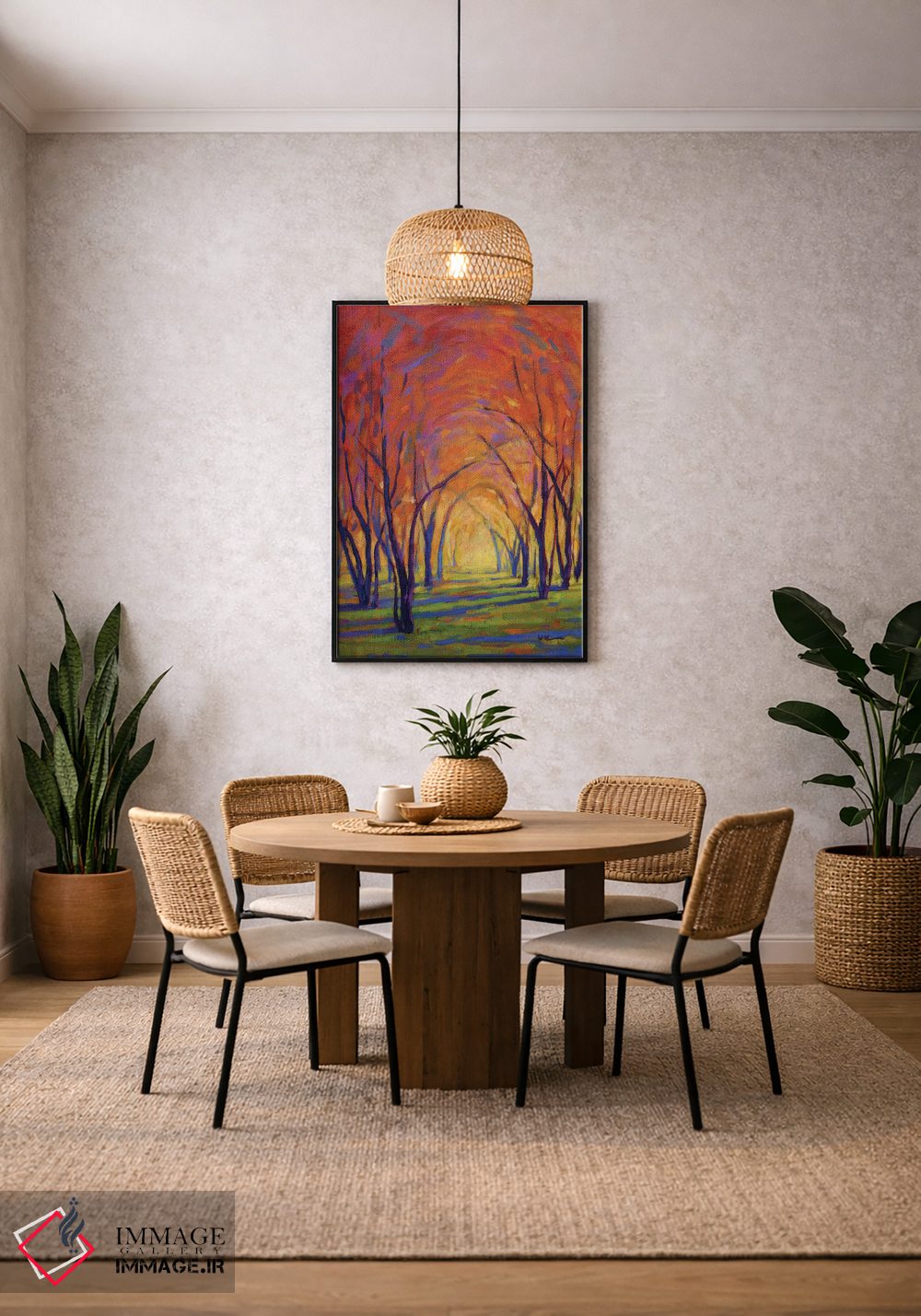 تابلو دکوراتیو رنگ های پاییز اثر کانی کیم - D6B