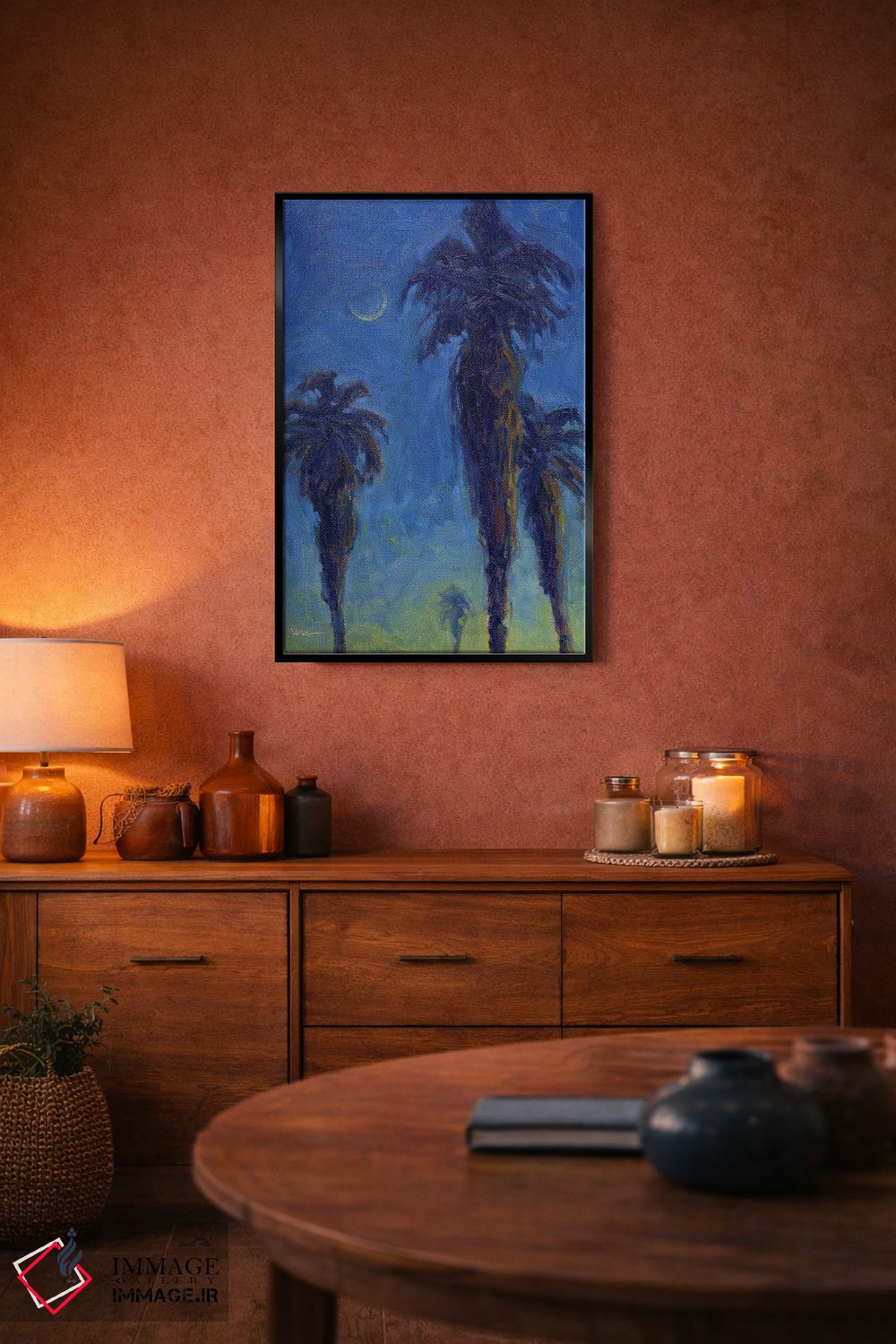 تابلو دکوراتیو نخل های داغ تابستانی اثر کانی کیم - D6B