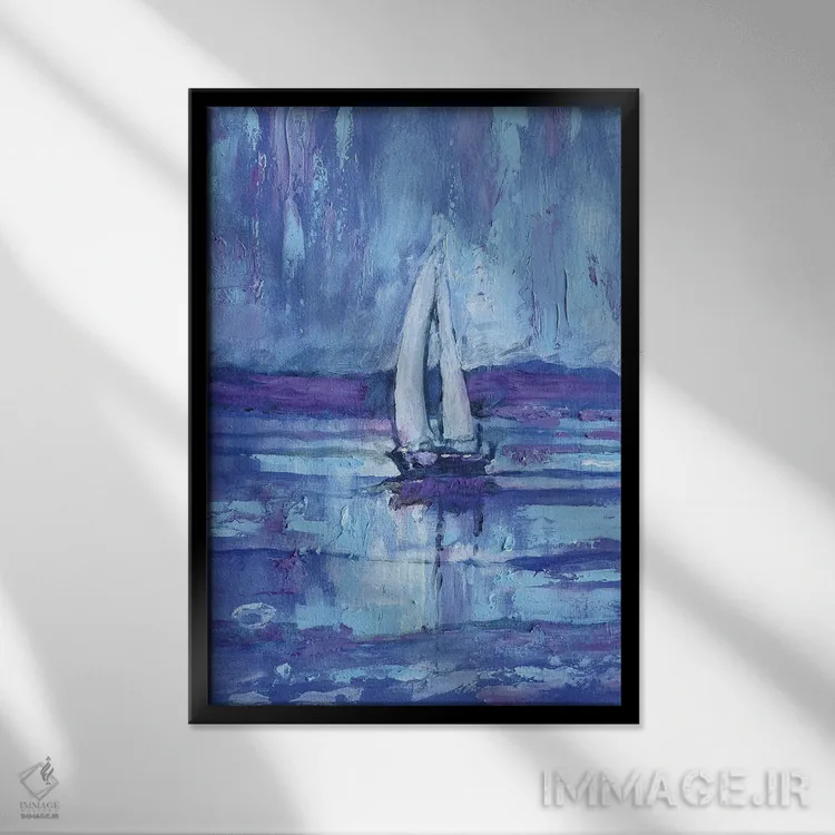 تابلو انتزاعی عزیمت صبح زود اثر کیپ دکر - نمای قابدار مشکی