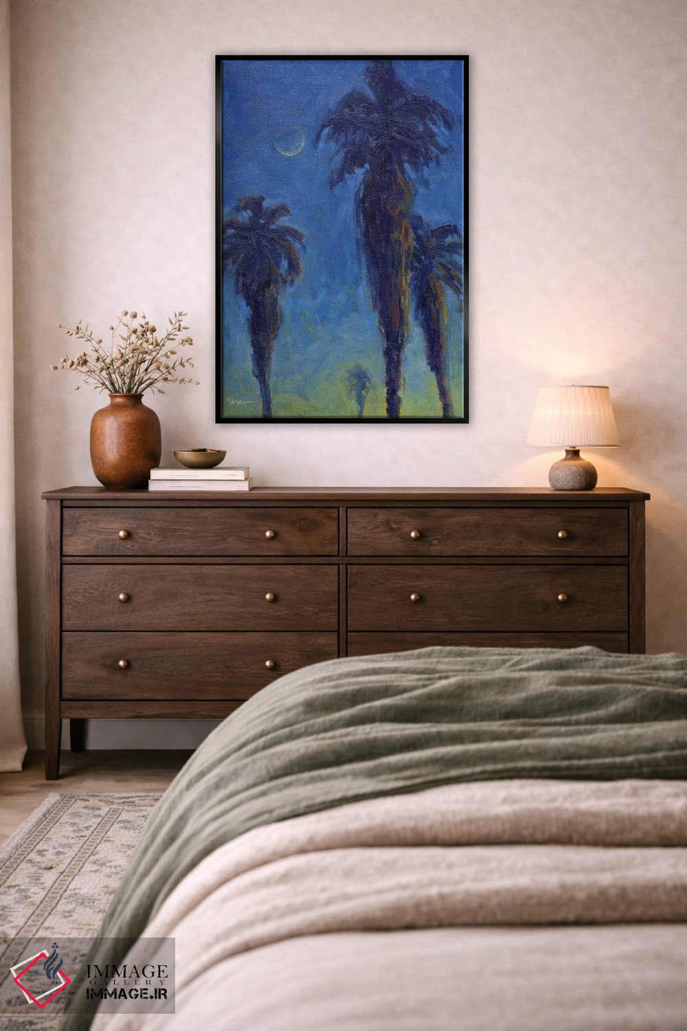 تابلو دکوراتیو نخل های داغ تابستانی اثر کانی کیم - D5B