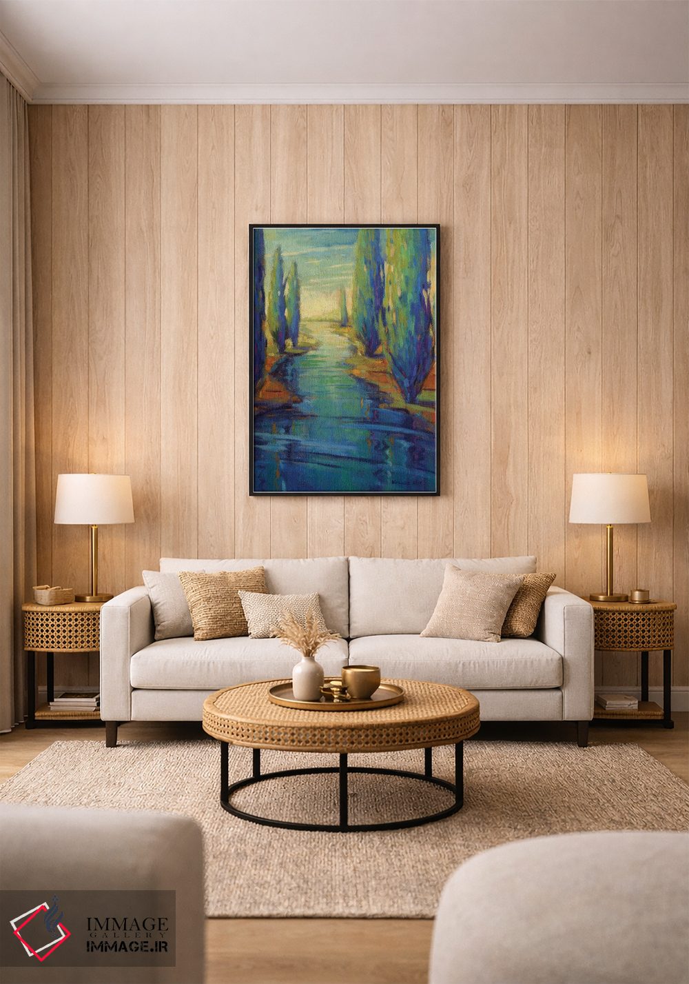 تابلو دکوراتیو در امتداد جویبار اثر کانی کیم - D1B